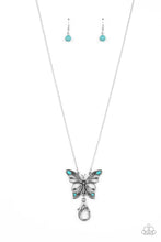Load image into Gallery viewer, Paparazzi Badlands Butterfly - Blue (Lanyard)