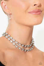 Load image into Gallery viewer, Paparazzi Glistening Gallery - White - Life Of The Party November 2023 (Choker)