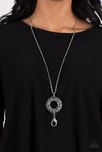 Load image into Gallery viewer, Paparazzi Wintery Wreath - Silver (Lanyard)
