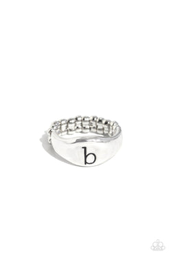 Paparazzi Monogram Memento - Silver - B