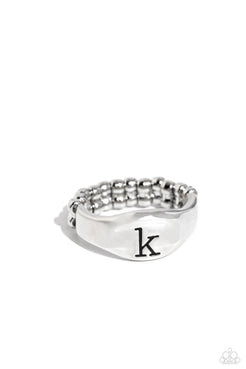 Paparazzi Monogram Memento - Silver - K