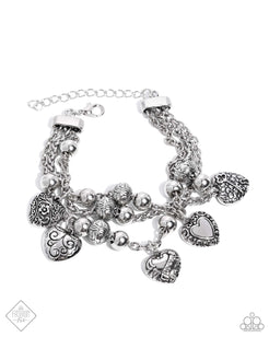 Paparazzi Romantic Relationship - Silver - Fashion Fix August 2024