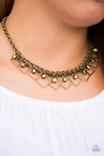 Load image into Gallery viewer, GEO Down In History  - Brass freeshipping - Sassy Sparkles $5 Jewelry

