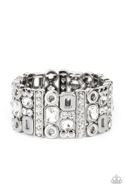 Paparazzi Dynamically Diverse - White - VENDOR _NAME - Sassy Sparkles $5 Jewelry