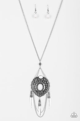 Paparazzi Cactus Canyon - White - VENDOR _NAME - Sassy Sparkles $5 Jewelry