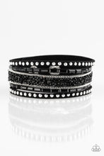 Load image into Gallery viewer, Rhinestone Rocker - Black - VENDOR _NAME - Sassy Sparkles $5 Jewelry
