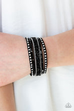 Load image into Gallery viewer, Rhinestone Rocker - Black - VENDOR _NAME - Sassy Sparkles $5 Jewelry
