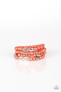Paparazzi Limitless Luxury - Orange - VENDOR _NAME - Sassy Sparkles $5 Jewelry