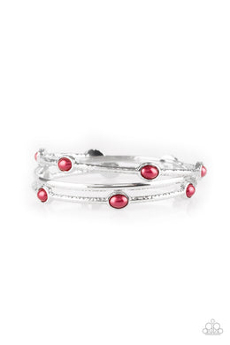 Bangle Belle - Red - VENDOR _NAME - Sassy Sparkles $5 Jewelry