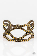 Load image into Gallery viewer, Paparazzi Speaks Volumes - Brass - VENDOR _NAME - Sassy Sparkles $5 Jewelry
