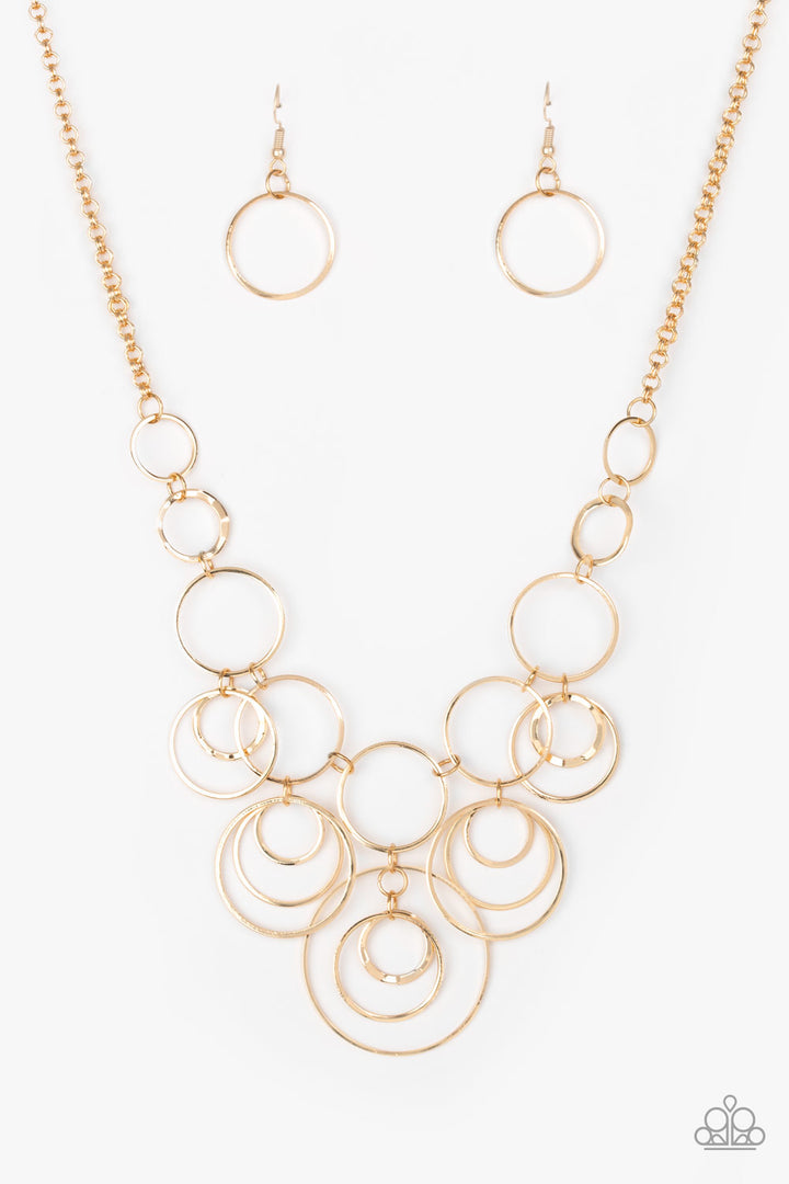 Paparazzi Break The Cycle - Gold - VENDOR _NAME - Sassy Sparkles $5 Jewelry