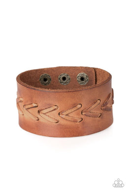 Paparazzi Bronco Bravado - Brown - VENDOR _NAME - Sassy Sparkles $5 Jewelry
