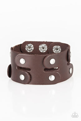 Paparazzi Downright Desperado - Brown - VENDOR _NAME - Sassy Sparkles $5 Jewelry
