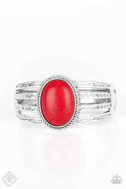 Paparazzi Desert Glyphs - Red - VENDOR _NAME - Sassy Sparkles $5 Jewelry