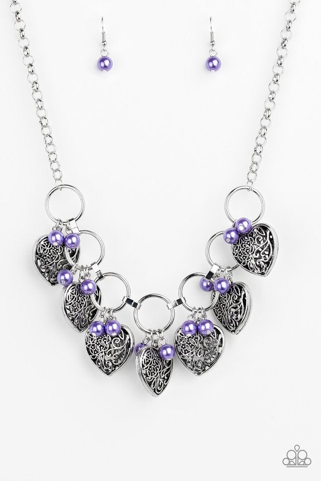 Paparazzi Very Valentine - Purple - VENDOR _NAME - Sassy Sparkles $5 Jewelry