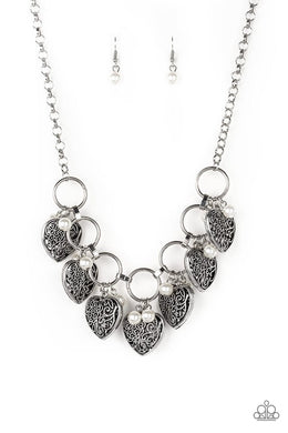 Paparazzi Very Valentine - White - VENDOR _NAME - Sassy Sparkles $5 Jewelry