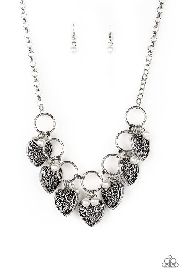 Paparazzi Very Valentine - White - VENDOR _NAME - Sassy Sparkles $5 Jewelry