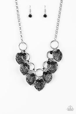Paparazzi Very Valentine - Black - VENDOR _NAME - Sassy Sparkles $5 Jewelry
