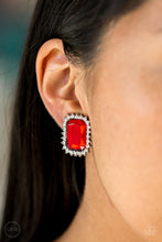 Load image into Gallery viewer, Downtown Dapper - Red Clip-On freeshipping - Sassy Sparkles $5 Jewelry
