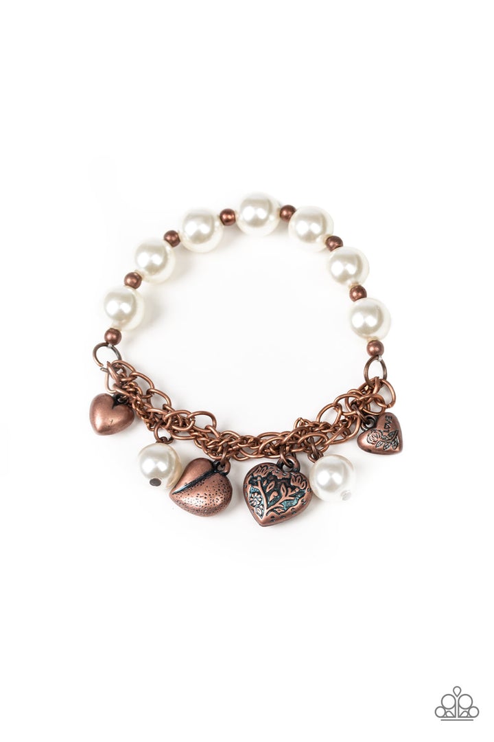 Paparazzi More Amour - Copper - VENDOR _NAME - Sassy Sparkles $5 Jewelry