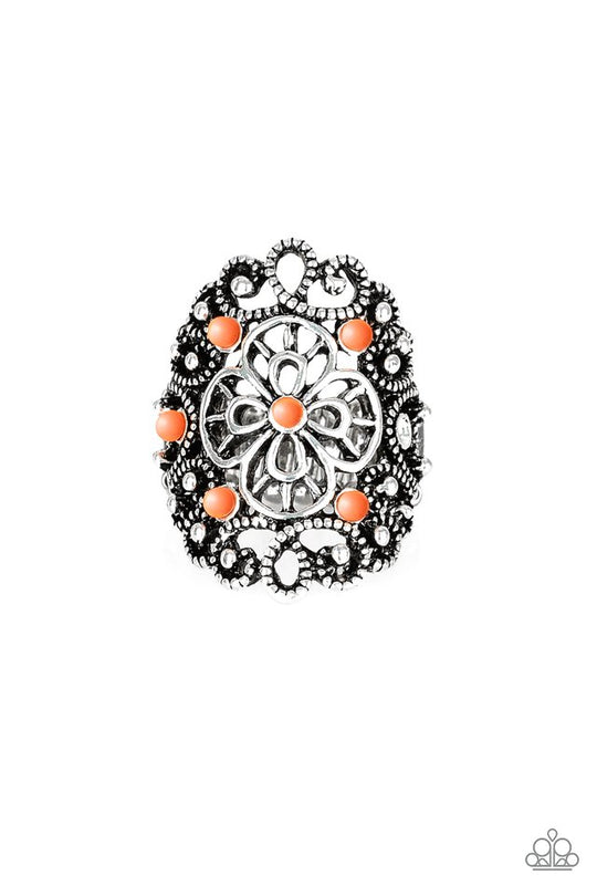 Paparazzi Floral Fancies - Orange freeshipping - Sassy Sparkles $5 Jewelry