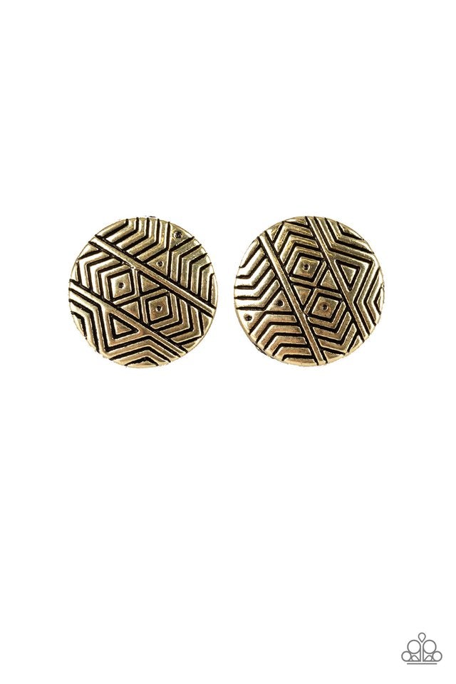 Bright As A Button - Brass - VENDOR _NAME - Sassy Sparkles $5 Jewelry