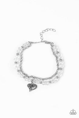 Paparazzi Rare Romance - White - VENDOR _NAME - Sassy Sparkles $5 Jewelry