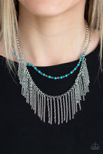 Load image into Gallery viewer, Paparazzi Fierce In Fringe - Blue - VENDOR _NAME - Sassy Sparkles $5 Jewelry
