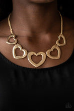 Load image into Gallery viewer, Paparazzi Hearty Hearts - Gold - VENDOR _NAME - Sassy Sparkles $5 Jewelry
