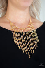 Load image into Gallery viewer, Paparazzi First Class Fringe - Gold - VENDOR _NAME - Sassy Sparkles $5 Jewelry
