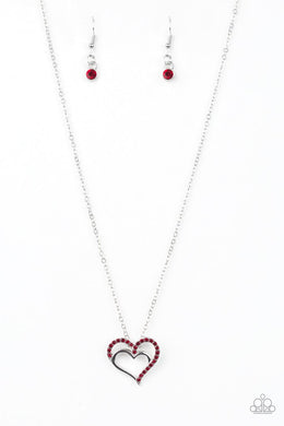 Paparazzi Heart To Heartthrob - Red - VENDOR _NAME - Sassy Sparkles $5 Jewelry