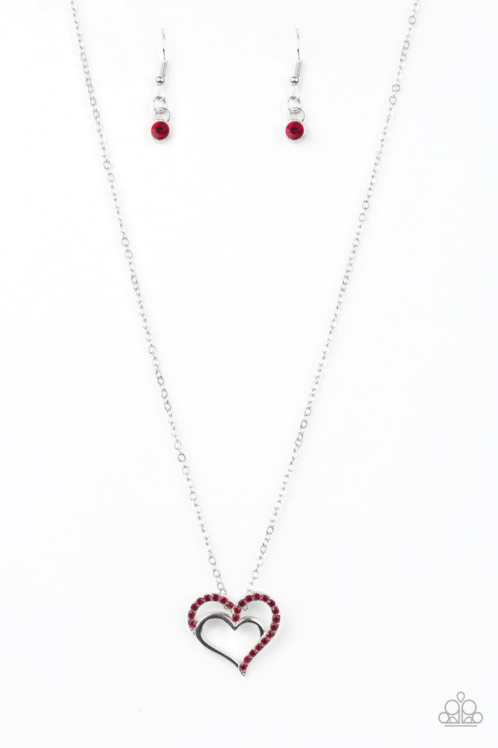 Paparazzi Heart To Heartthrob - Red - VENDOR _NAME - Sassy Sparkles $5 Jewelry