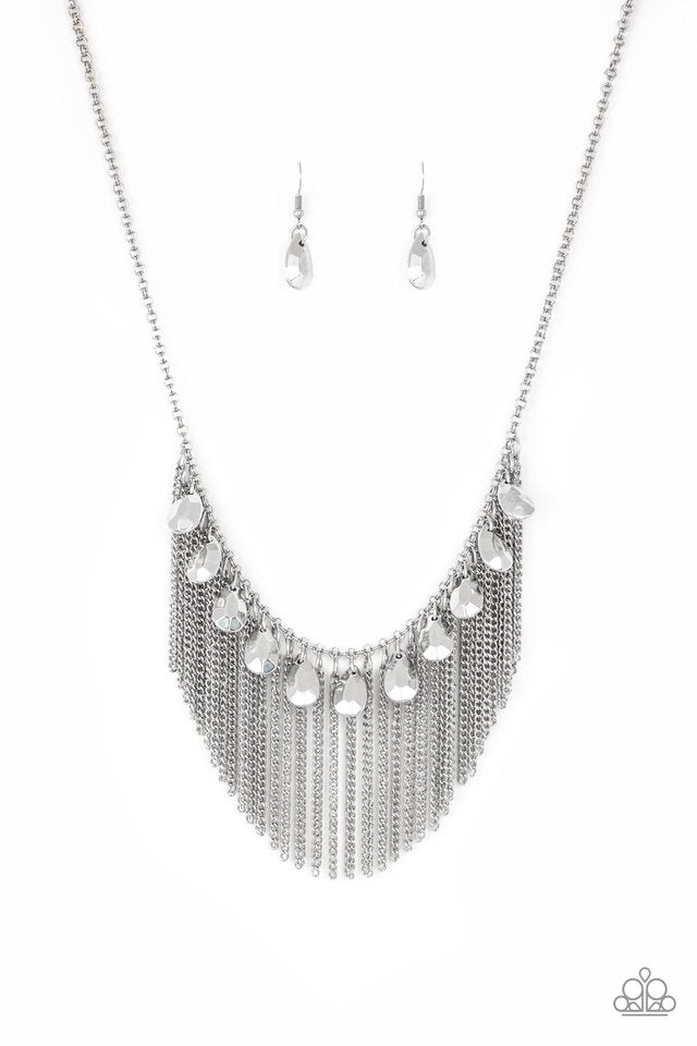 Paparazzi Bragging Rights - Silver - VENDOR _NAME - Sassy Sparkles $5 Jewelry