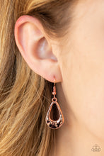Load image into Gallery viewer, Paparazzi Teardrop Envy - Copper - VENDOR _NAME - Sassy Sparkles $5 Jewelry
