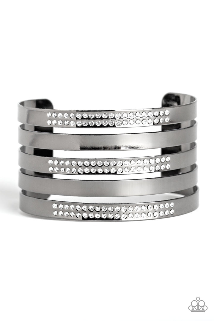 Paparazzi Big Time Shine - Black - VENDOR _NAME - Sassy Sparkles $5 Jewelry