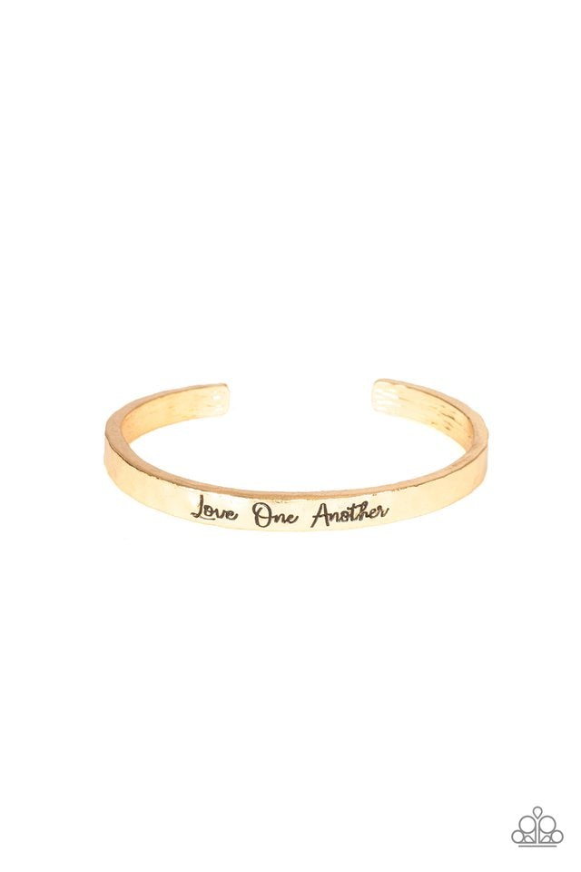 Paparazzi Love One Another - Gold - VENDOR _NAME - Sassy Sparkles $5 Jewelry