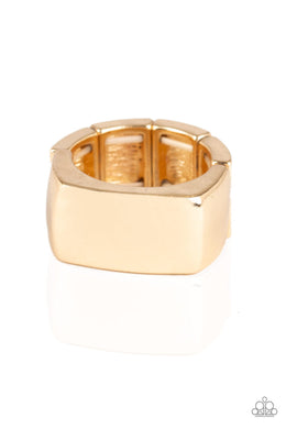 Paparazzi Straightforward  - Gold - VENDOR _NAME - Sassy Sparkles $5 Jewelry