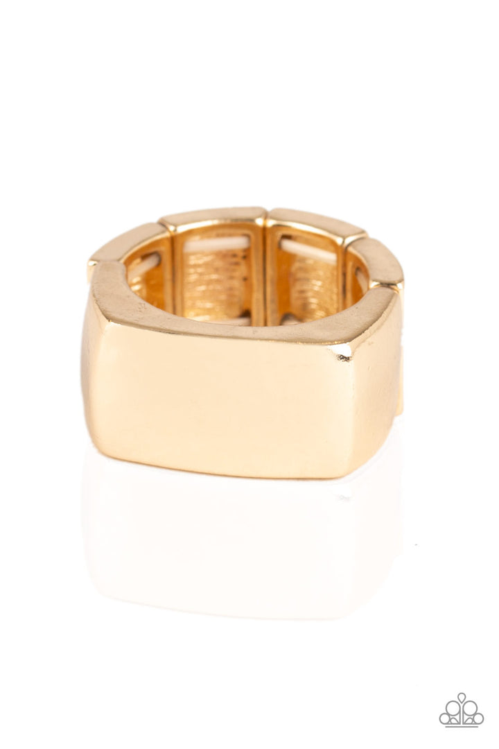 Paparazzi Straightforward  - Gold - VENDOR _NAME - Sassy Sparkles $5 Jewelry