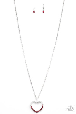 Paparazzi Bighearted - Red - VENDOR _NAME - Sassy Sparkles $5 Jewelry