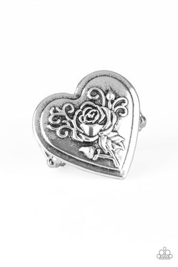 Paparazzi Beloved Bloom - Silver - VENDOR _NAME - Sassy Sparkles $5 Jewelry