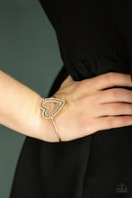 Load image into Gallery viewer, Paparazzi Heart Opener - Gold - VENDOR _NAME - Sassy Sparkles $5 Jewelry
