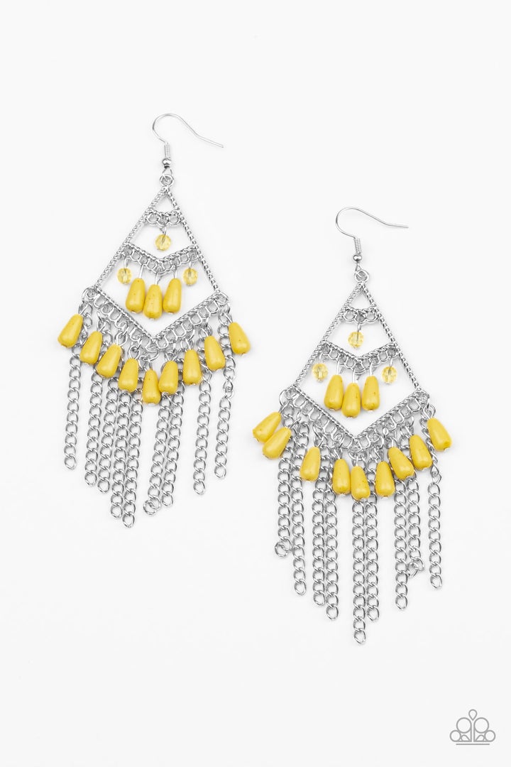 Paparazzi Trending Transcendence - Yellow - VENDOR _NAME - Sassy Sparkles $5 Jewelry