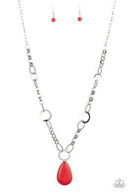 Paparazzi Recycled Refinement- Red - VENDOR _NAME - Sassy Sparkles $5 Jewelry