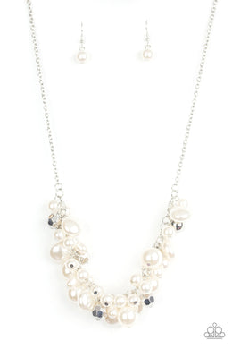 Paparazzi Battle of the Bombshells - White - VENDOR _NAME - Sassy Sparkles $5 Jewelry