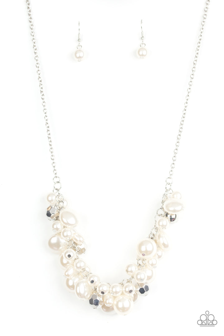 Paparazzi Battle of the Bombshells - White - VENDOR _NAME - Sassy Sparkles $5 Jewelry