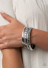 Load image into Gallery viewer, Revved Up Rhinestones - Silver freeshipping - Sassy Sparkles $5 Jewelry
