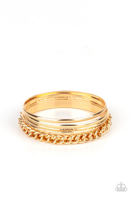 A Piece of The Action - Gold - VENDOR _NAME - Sassy Sparkles $5 Jewelry