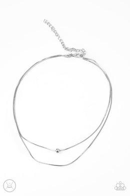 Paparazzi Super Slim Choker - Silver - VENDOR _NAME - Sassy Sparkles $5 Jewelry