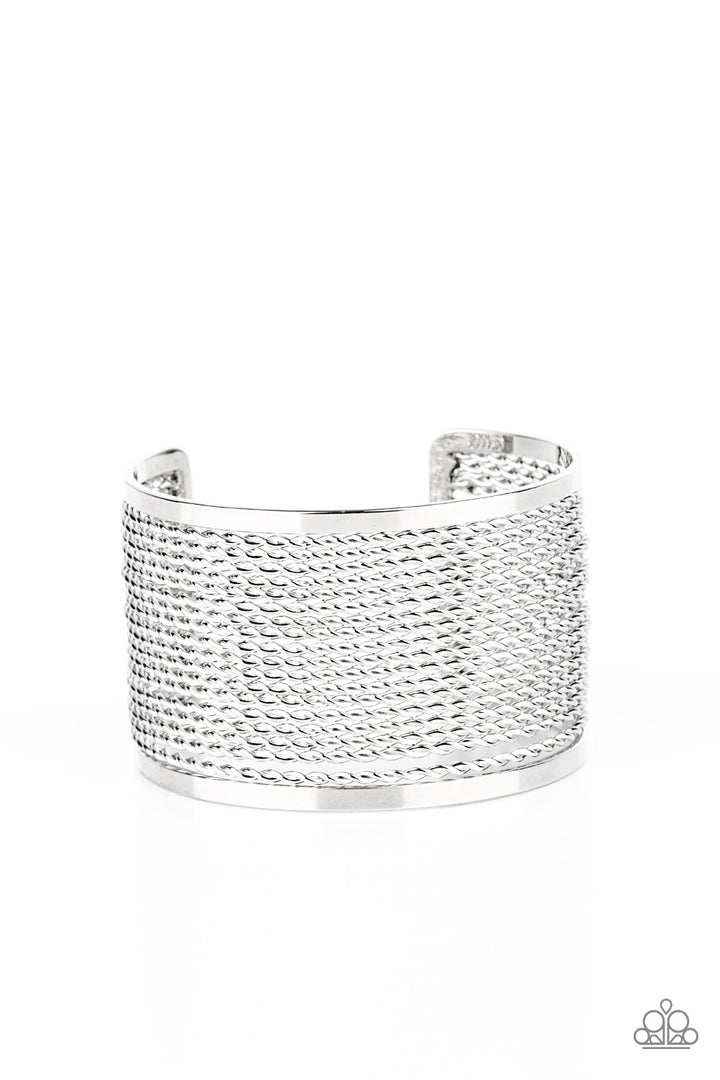 Paparazzi Stacked Sensation - Silver - VENDOR _NAME - Sassy Sparkles $5 Jewelry