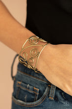 Load image into Gallery viewer, Paparazzi Groovy Sensations - Brass - VENDOR _NAME - Sassy Sparkles $5 Jewelry
